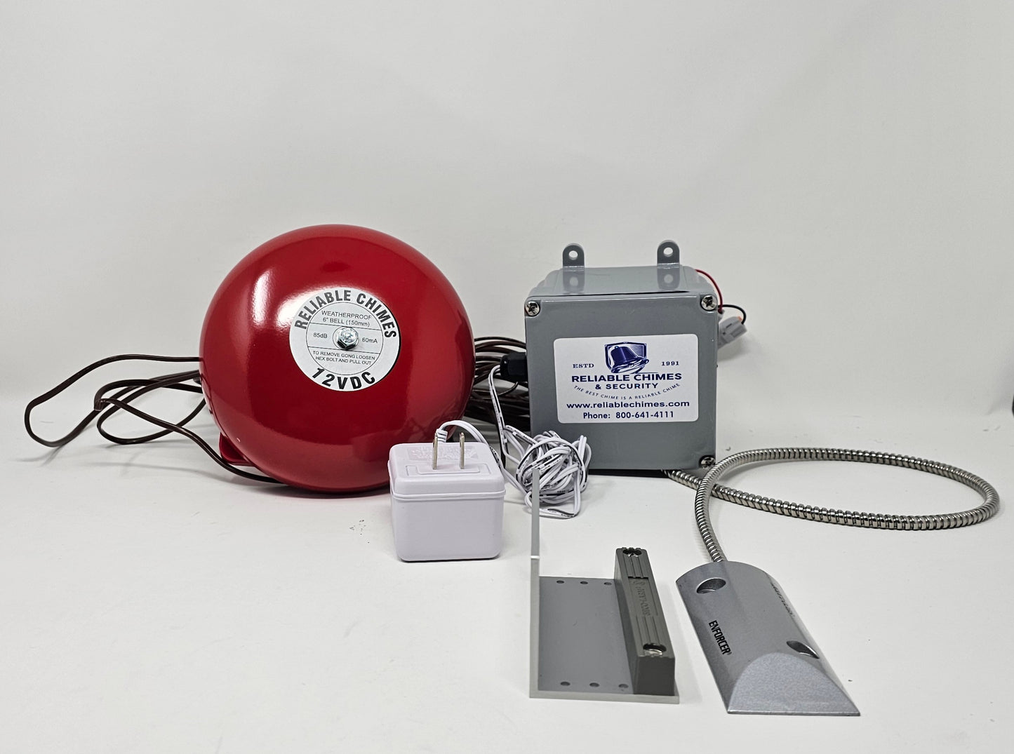 Commercial overhead door alarm with back up alarm