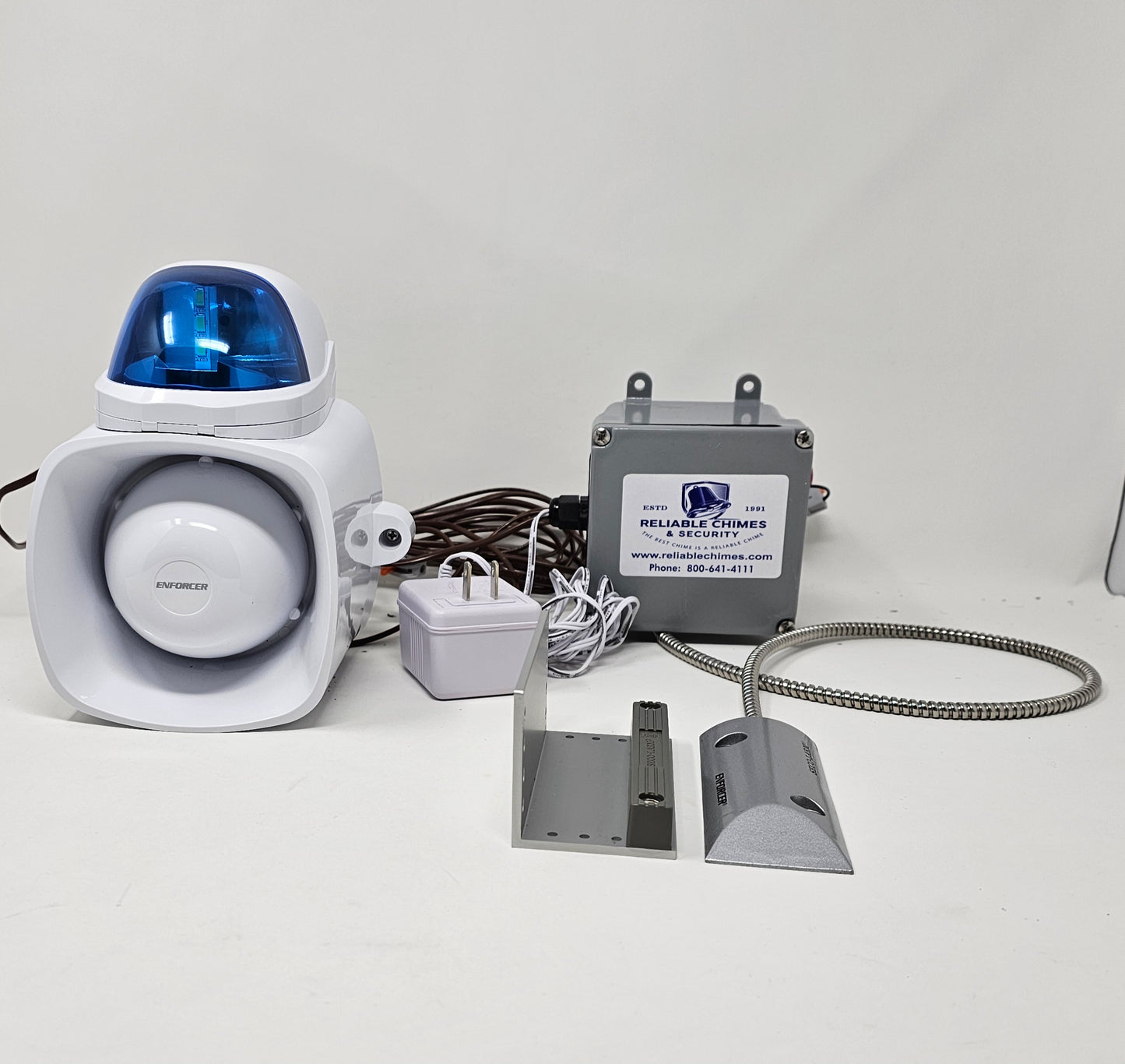 Commercial overhead door alarm with back up alarm