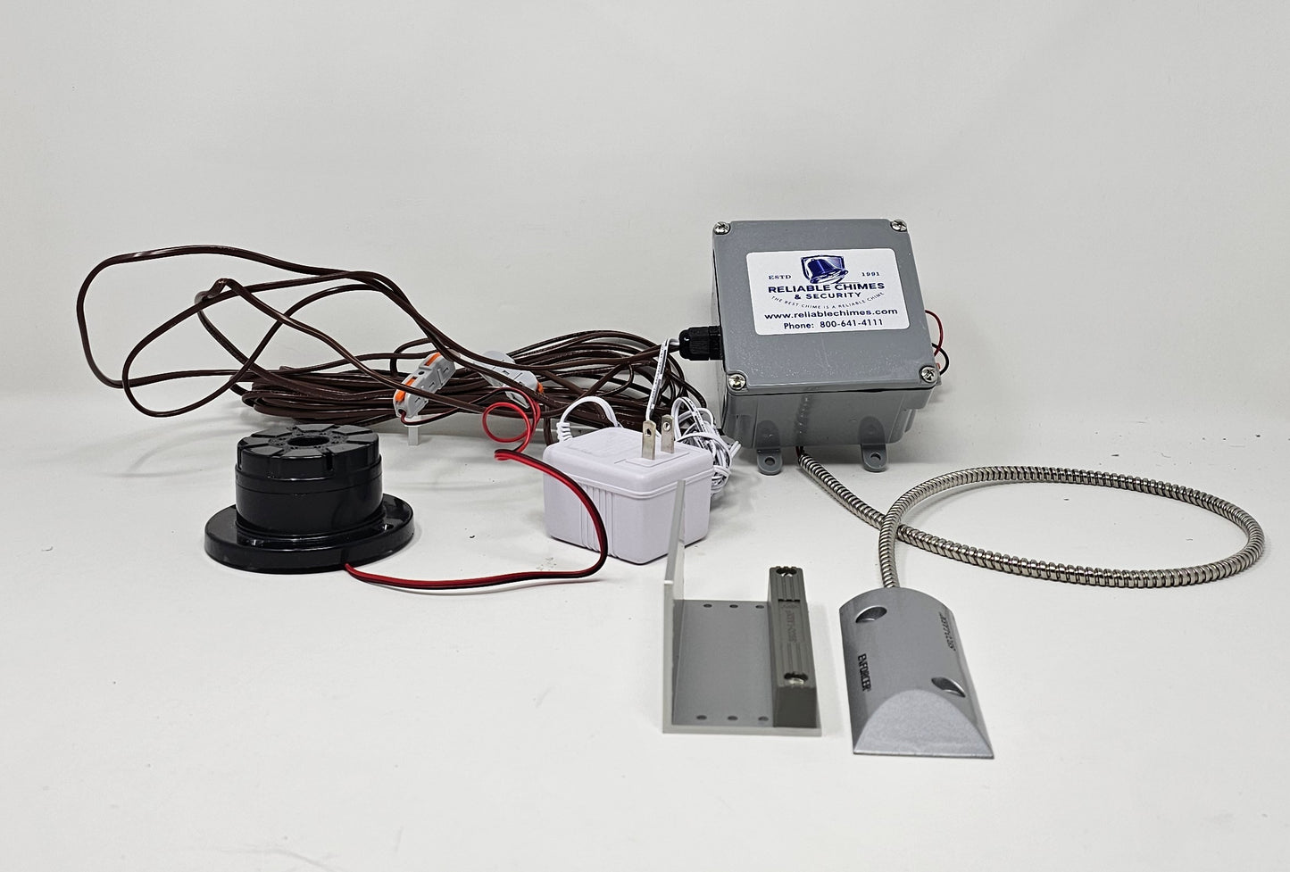 Commercial overhead door alarm with back up alarm