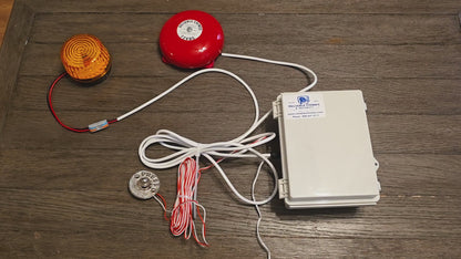 Custom Wired Warehouse Doorbell Kit with Fire Bell & Strobe