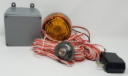 Wired warehouse doorbell with strobe