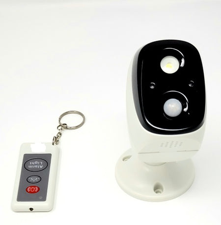Knight Light camera with 120 DB Alarm( Porch Pirate Deterrent ) - Reliable Chimes