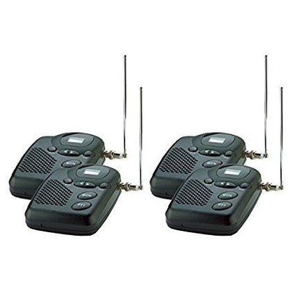 Wireless Intercom System- MURS Long Range up to 4 Miles. Four Room Set - Reliable Chimes