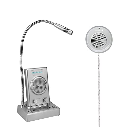 Window Microphone and Speaker,Dual-Way Interphone for Business,Office - Reliable Chimes
